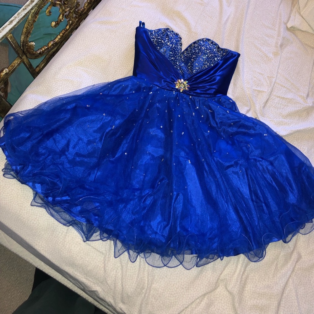 Electric blue formal dress